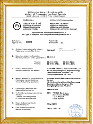 certificates for 2 inch led marker lights