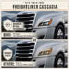 Black Full Led Headlights For Freightliner Cascadia 2018+