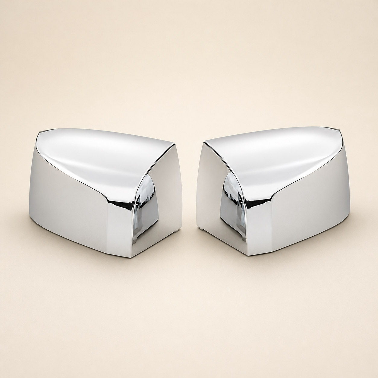 2004-2017 Volvo VNL Hood Mirror Covers Chrome