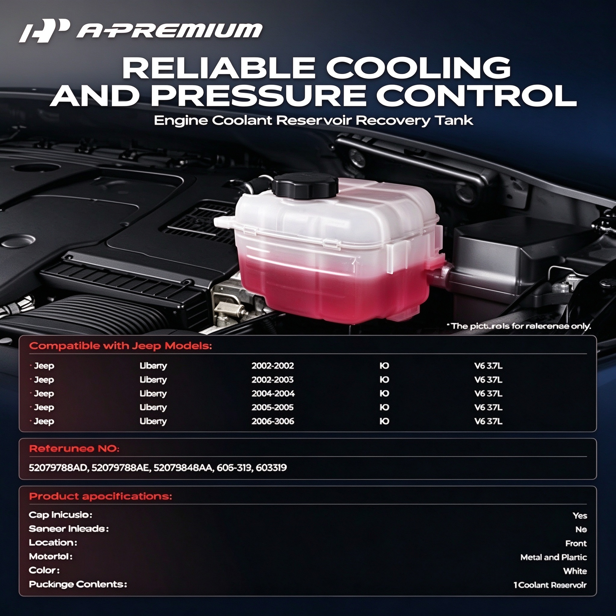 2012-2017 International DuraStar 4200/4300/4400 Coolant Overflow Tank 
