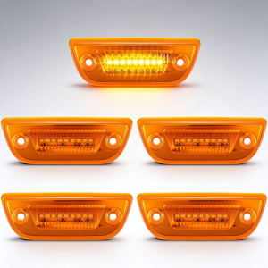 "2013-2017 2011-2015 2014-2015 2015-2019" "Kenworth Peterbilt" "T680 T700 T880 576" Turn Signal Lights "LED Amber Lens + Amber Light"
