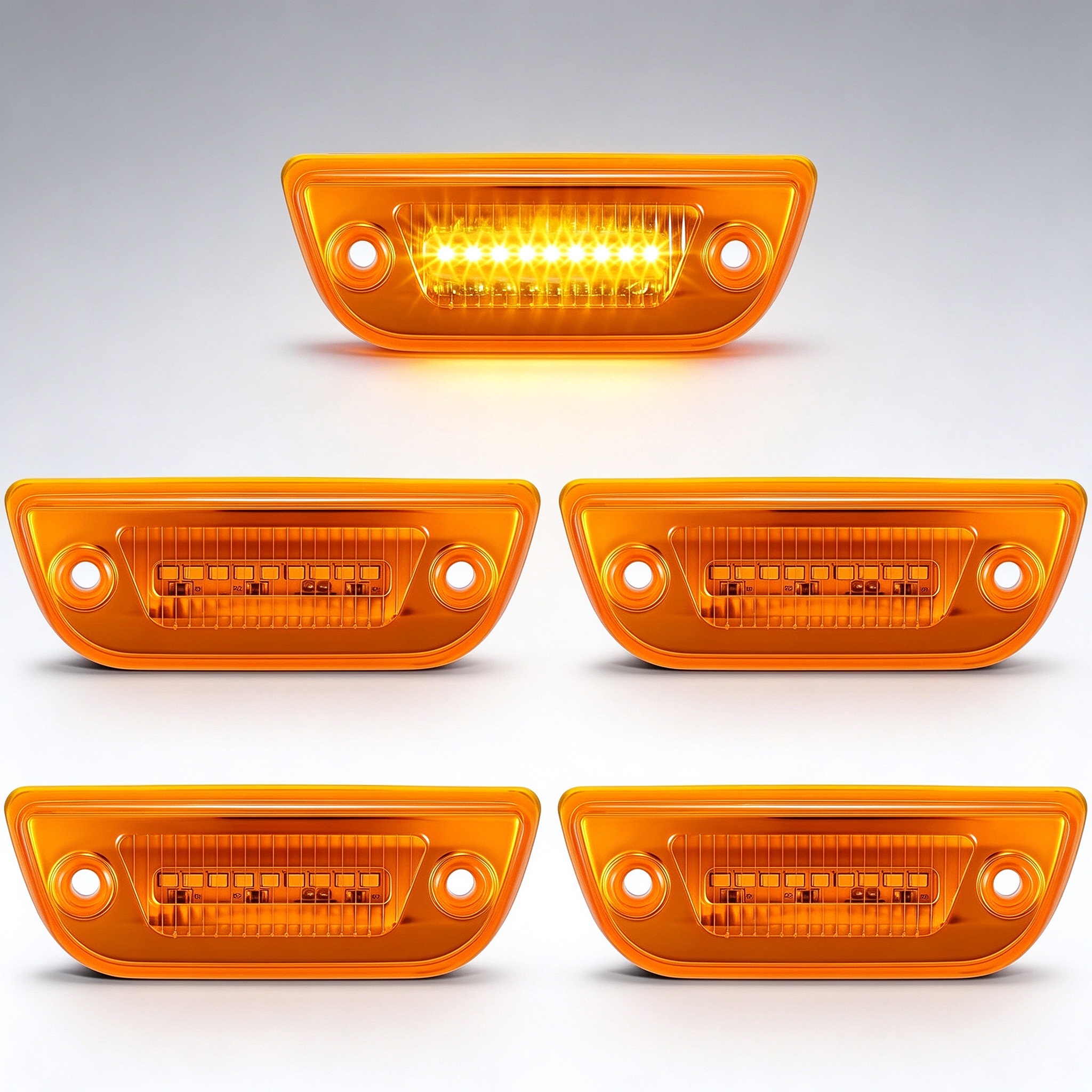 "2013-2017 2011-2015 2014-2015 2015-2019" "Kenworth Peterbilt" "T680 T700 T880 576" Turn Signal Lights "LED Amber Lens + Amber Light"