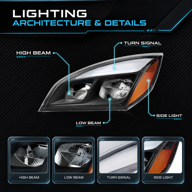 Led Headlights For Freightliner Cascadia 2018+