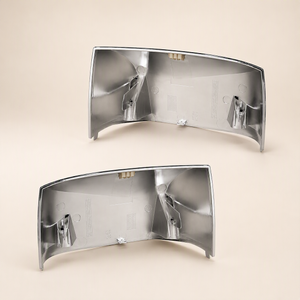 2004-2017 Volvo VNL Hood Mirror Covers Chrome