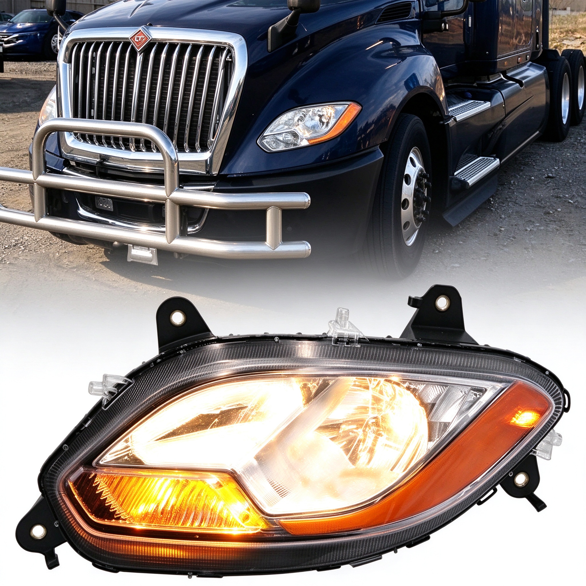2017-2021 International LT625 Headlights 