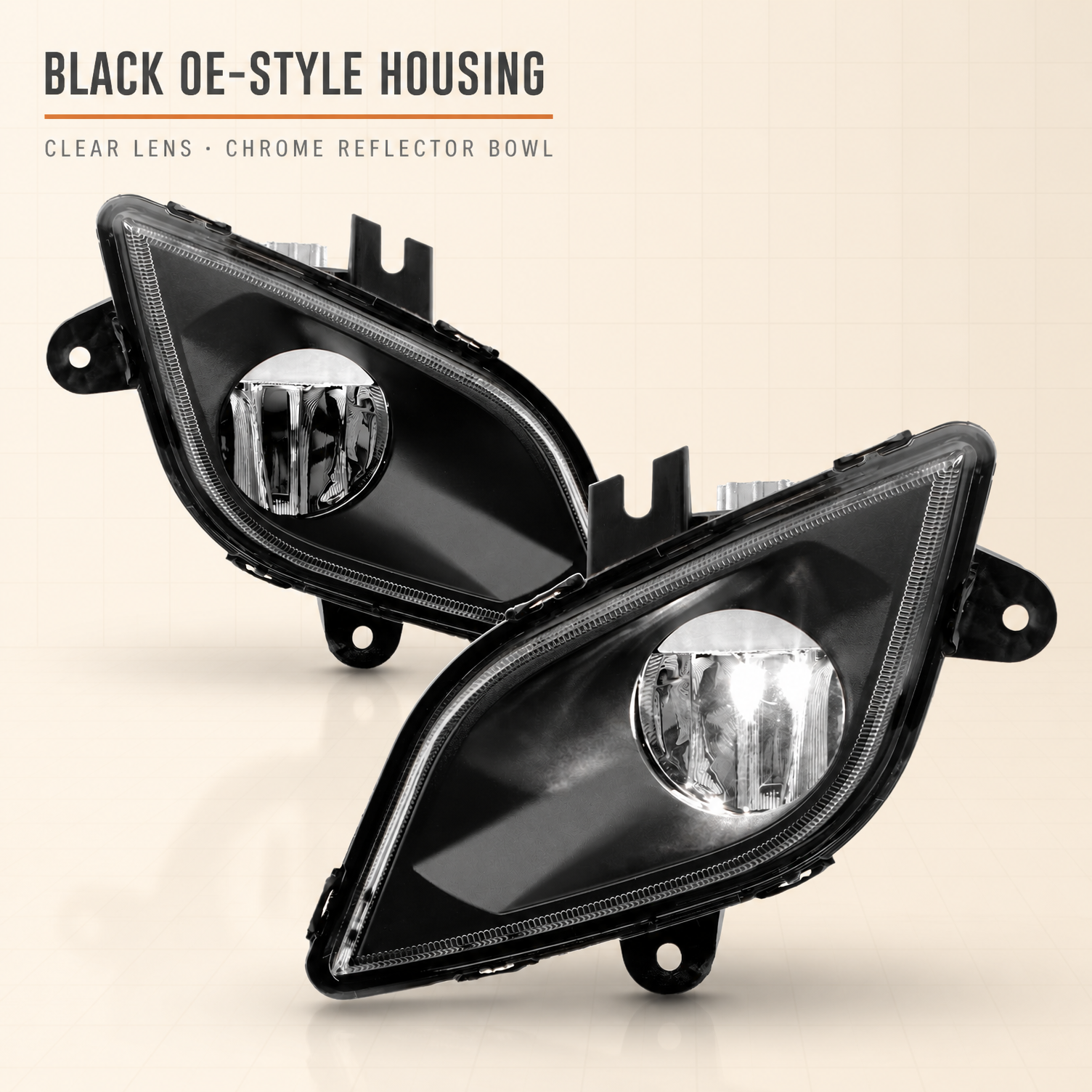 Black Led Fog lights For Freightliner Cascadia 2018+