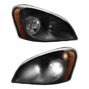 2008-2017 Freightliner Cascadia Headlights Black