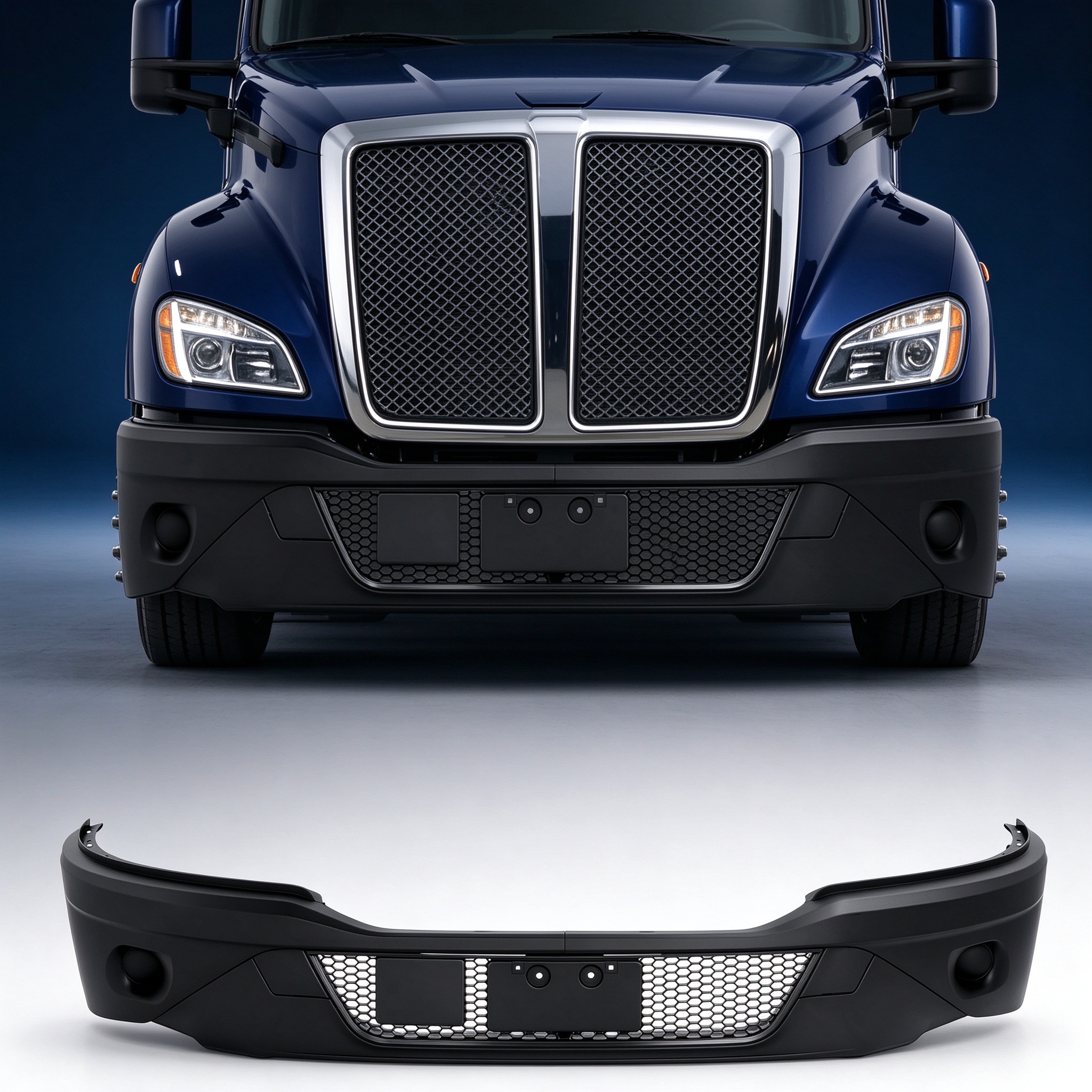 2023+ Kenworth T680 Bumper "Complete Bumper With Fog Light Hole"