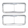 "Kenworth Peterbilt Western Star Freightliner" "T400/T600/T800/W900B/W900L 378/379 4900 Freightliner" Headlight Bezels "12"" LED Clear Lens + White Light With Visor"