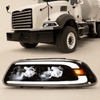 "1998-2005 2004-2008 2008-2018 2012-2018 2008-2018" Mack "CX CXN CXU GU4/GU5 With Set Back Axle GU7/GU8 With Set Back Axle" Headlights "Black LED"