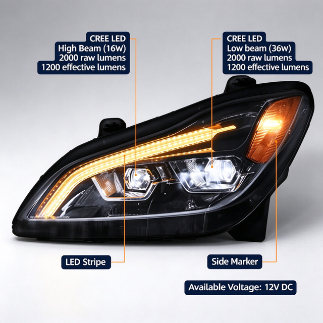 2022-2024 Kenworth T680 Headlights 'Nigrum LED'