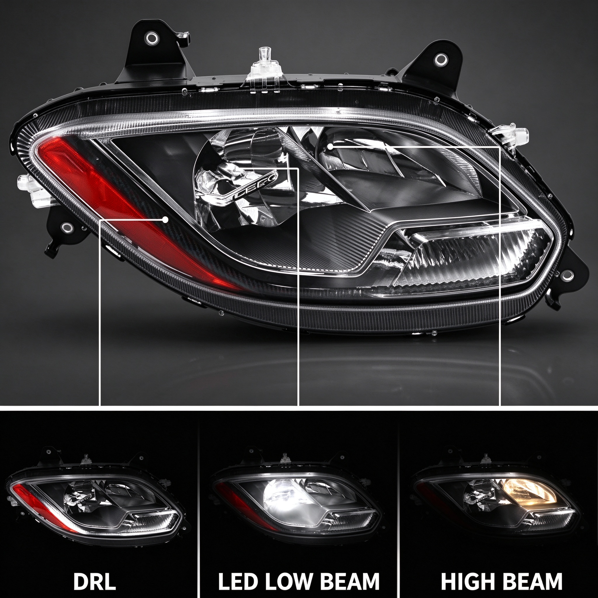 2018-2023 International LT625 Headlights 