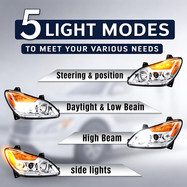 2022-2024 Kenworth T680 Headlights 
