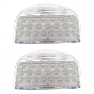 Peterbilt 357/359/365/378/379 Turn Signal Lights "31 LED Triangle Light Clear Lens + Amber Light" P54-6063