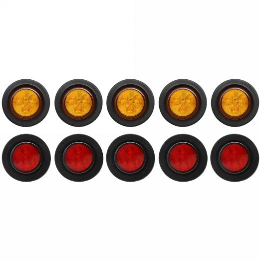 Raiti Taraka-Ao Ao '10 Pcs 4 LED 2'' 12V 5 Whero + 5 Kowhai'