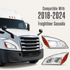 Black Full Led Headlights For Freightliner Cascadia 2018+